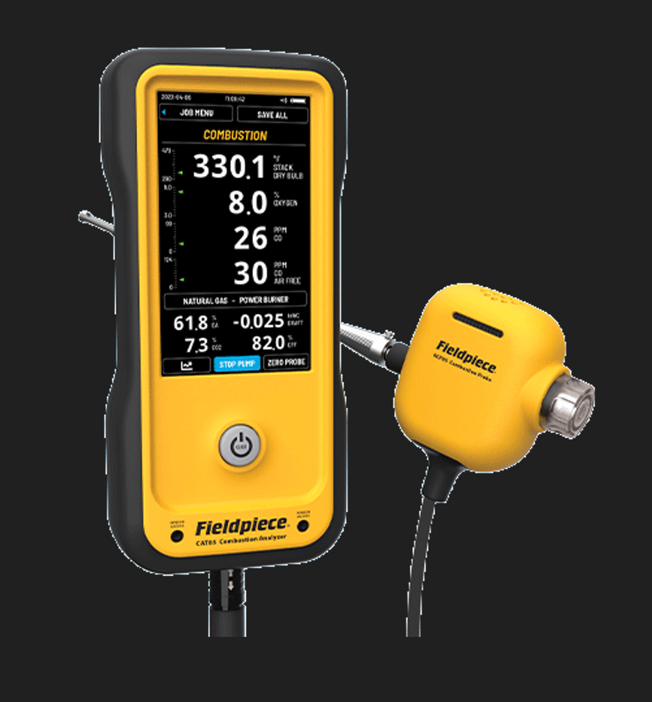 Fieldpiece CAT85 - Combustion Analyzer with Live Draft and Built