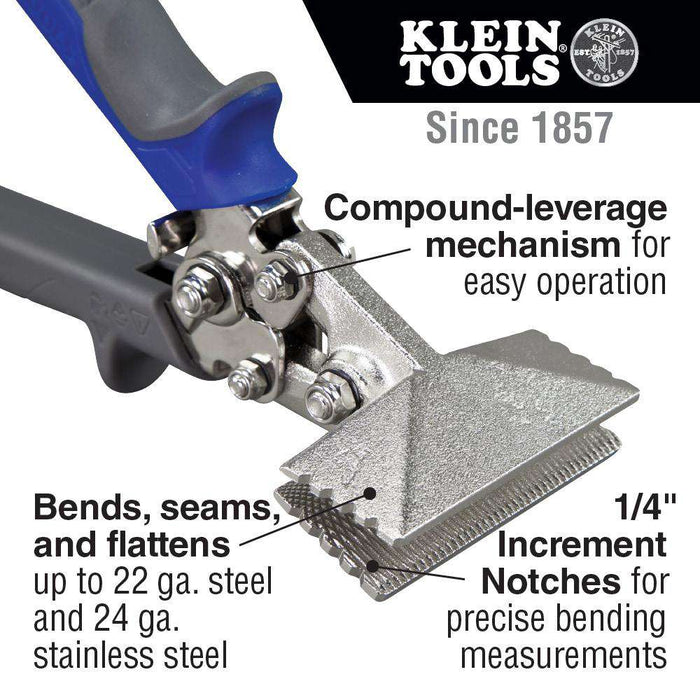 Klein Tools 86522 Straight Hand Seamer, 3-Inch - Edmondson Supply
