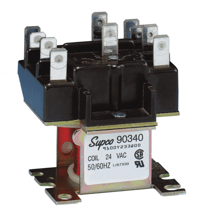 Supco 90340 Switching Fan Relay, DPDT, 24V - Edmondson Supply