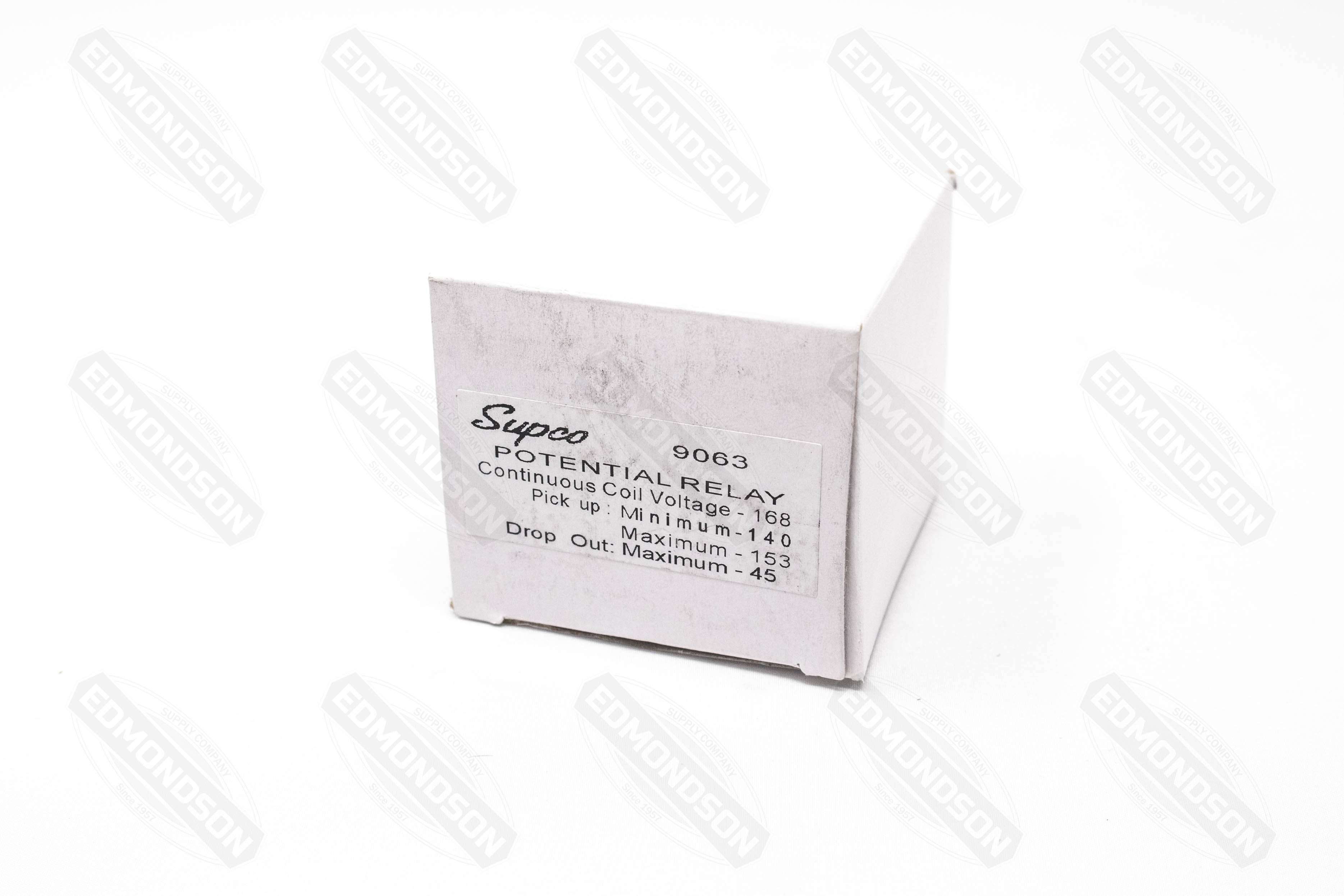 Supco 9063 Potential Relay 168 Continuous Coil Voltage - Edmondson Supply