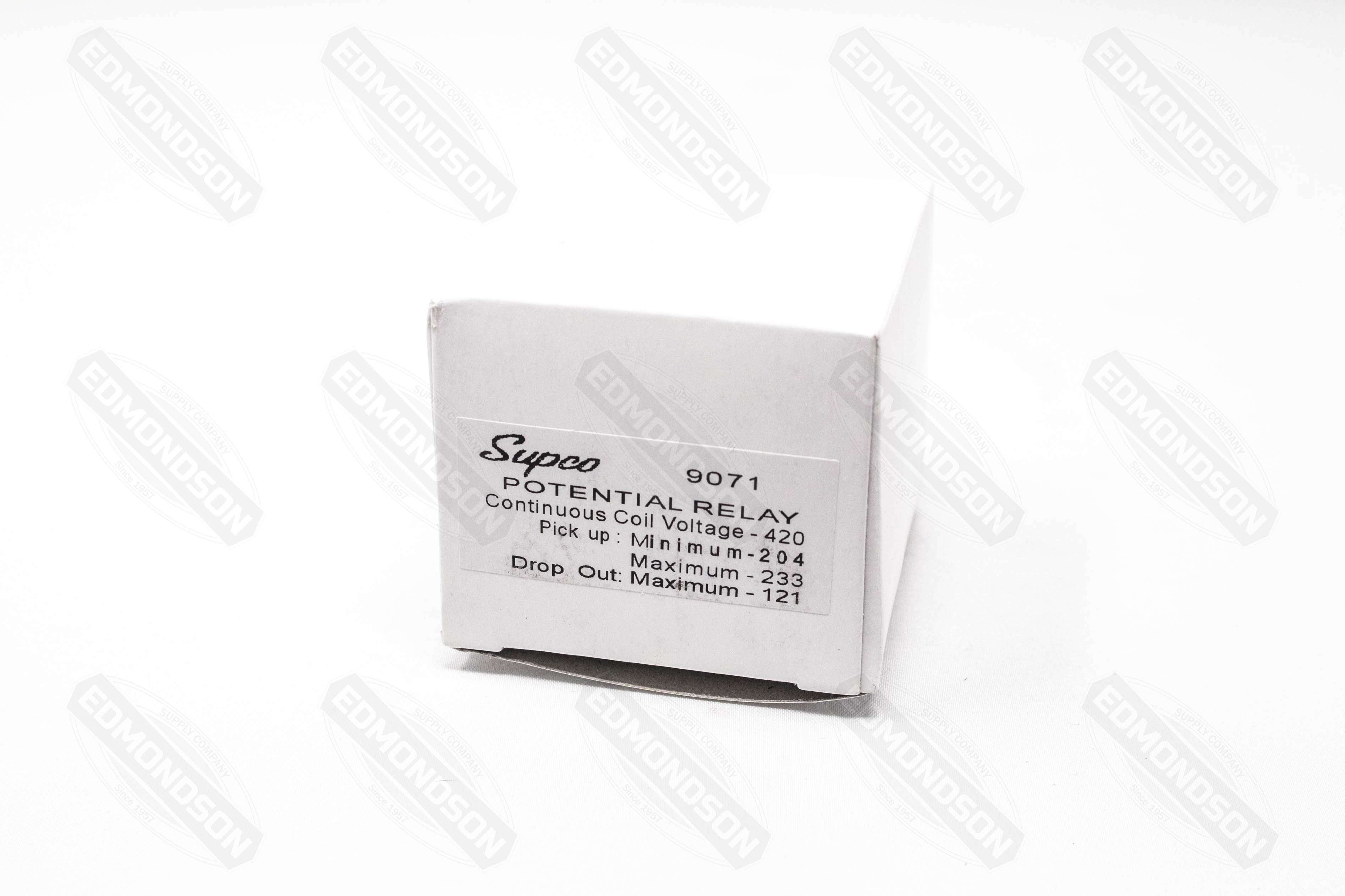 Supco 9071 Potential Relay 420 Continuous Coil Voltage - Edmondson Supply
