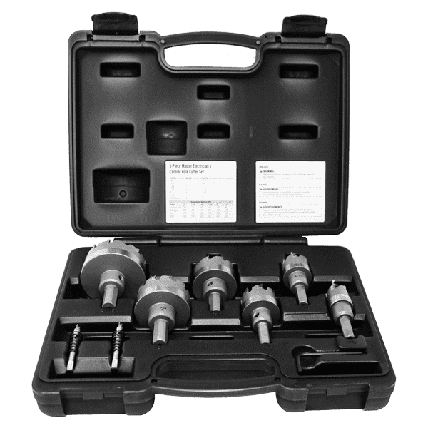 Rack-A-Tiers 92KIT8 Carbide Tipped Steel Hole Cutter Kit - 8 Pieces - Edmondson Supply