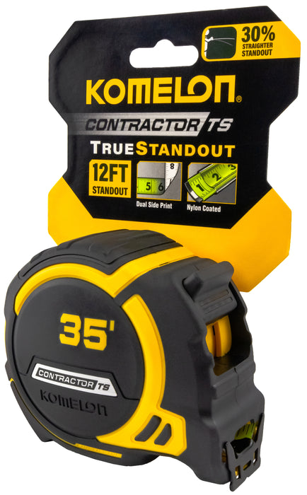 Komelon 93435 35' X 1.25" Contractor TS, 12ft True Standout Tape Measure - Edmondson Supply
