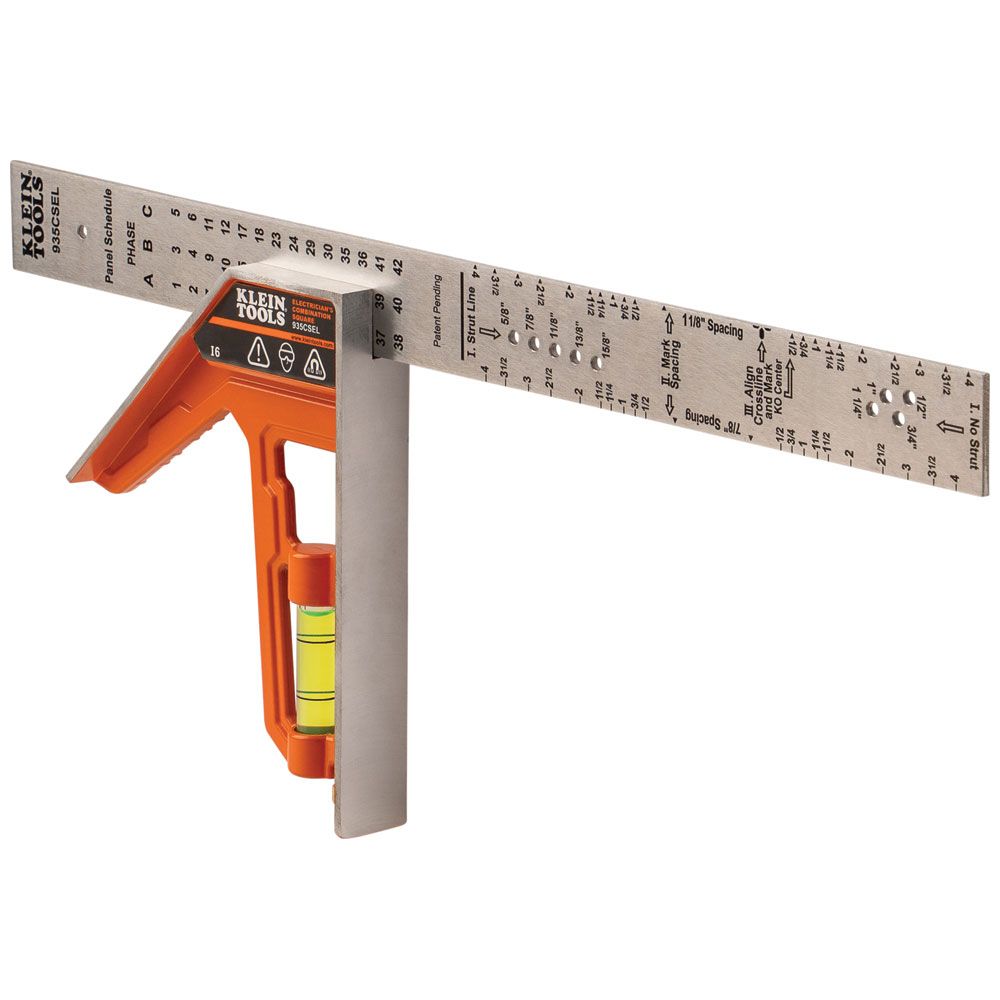 Klein Tools 935CSEL Electrician's Combination Square, 12-Inch - Edmondson Supply