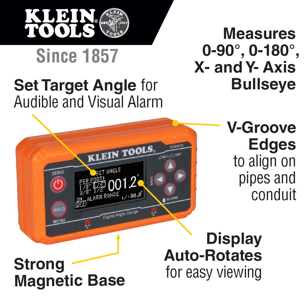 Klein Tools 935DAGL Digital Level with Programmable Angles - Edmondson Supply