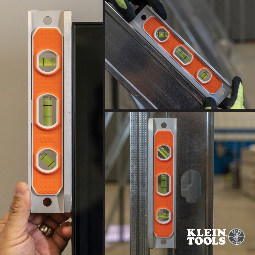 Klein Tools 935R Aluminum Torpedo Level Rare Earth Magnet, 9-Inch - Edmondson Supply