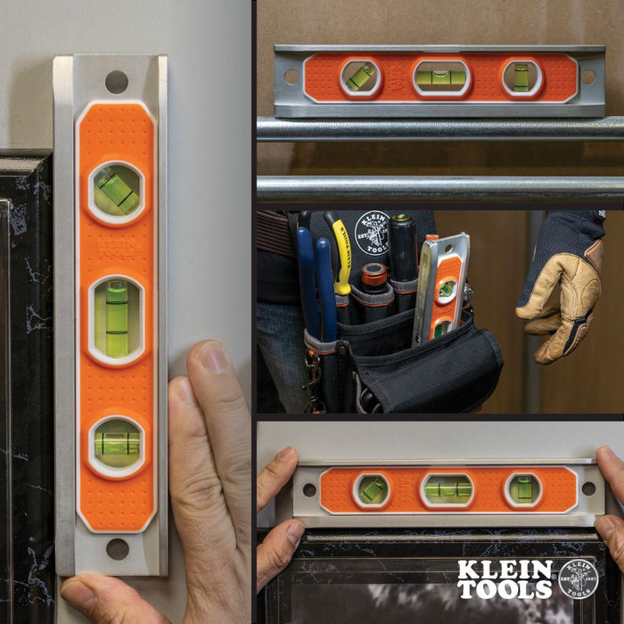 Klein Tools 935R Aluminum Torpedo Level Rare Earth Magnet, 9-Inch - Edmondson Supply