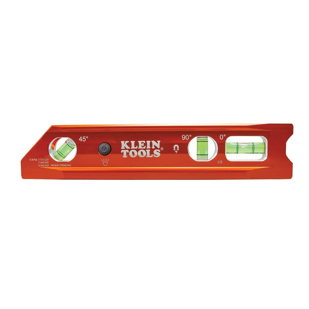 Klein Tools 935RBLT Lighted Torpedo Billet Level, Rare-Earth Magnet - Edmonson Supply