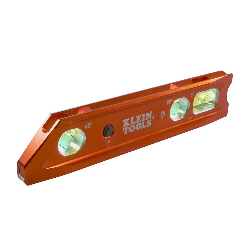Klein Tools 935RBLT Lighted Torpedo Billet Level, Rare-Earth Magnet - Edmonson Supply