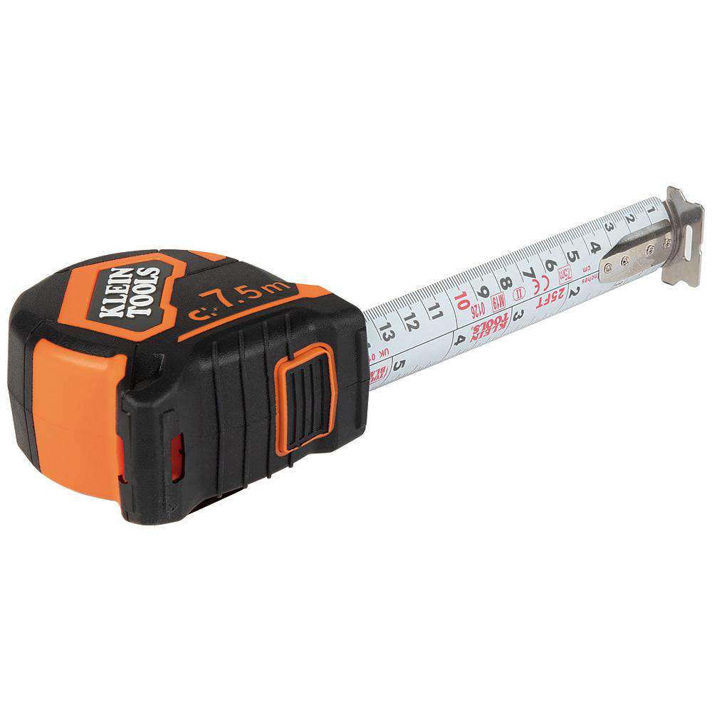 Klein Tools 9375 Tape Measure, 7.5-Meter Magnetic Double-Hook - Edmondson Supply