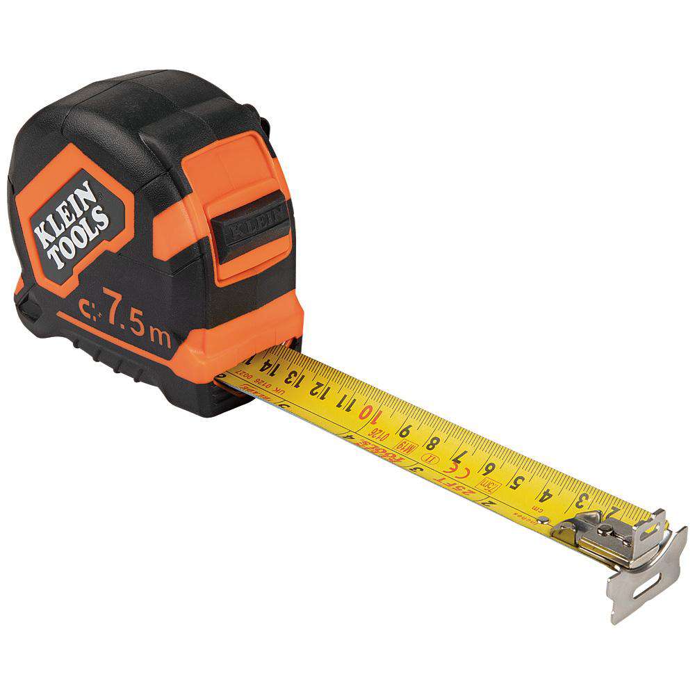 Klein Tools 9375 Tape Measure, 7.5-Meter Magnetic Double-Hook - Edmondson Supply