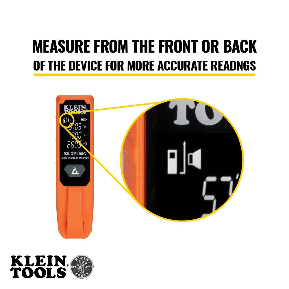 Klein Tools 93LDM100C Compact Laser Distance Measure - Edmondson Supply