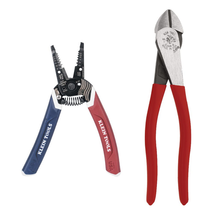 Klein Tools 94156 American Legacy Diagonal Plier and Klein-Kurve® Wire Stripper / Cutter - Edmondson Supply