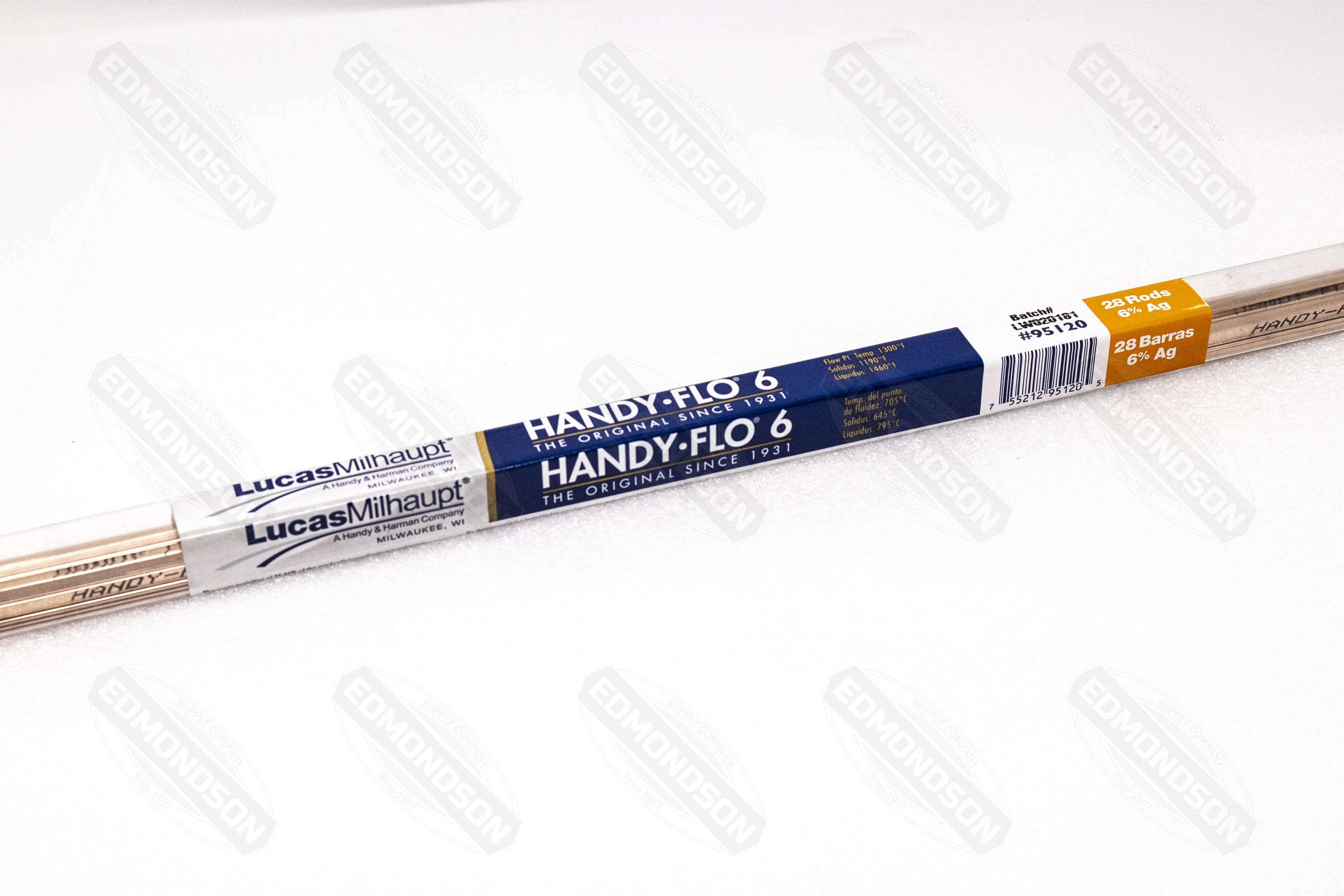 Lucas Milhaupt 95120 HANDY-FLO 6 28 Rods, 6% Silver - Edmondson Supply
