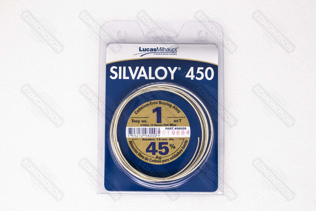 Lucas Milhaupt 98000 SILVALOY 450, 45% Silver, 1 Troy Oz. - Edmondson Supply