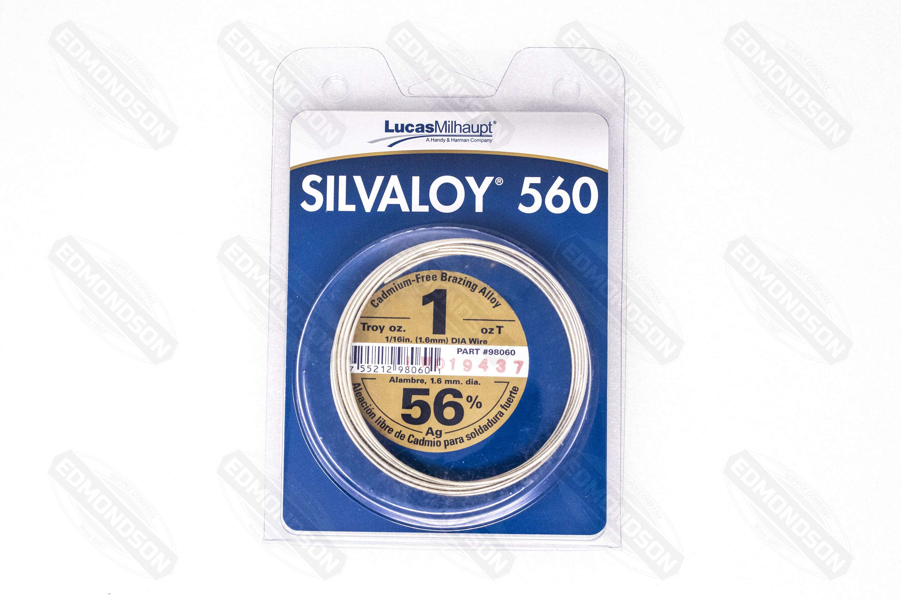 Lucas Milhaupt 98060 SILVALOY 560, 56% Silver, 1 Troy Oz. - Edmondson Supply