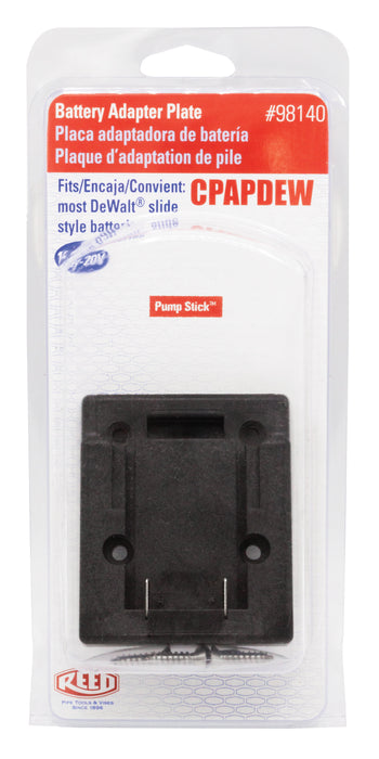 Reed Mfg CPAPDEW Pump Stick Battery Adapter Plate, DeWalt - Edmondson Supply