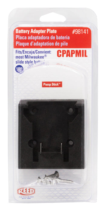 Reed Mfg CPAPMIL Pump Stick Battery Adapter Plate, Milwaukee - Edmondson Supply