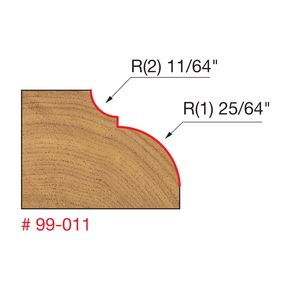 Freud 99-011 1‑5/8" Table Top Edge Classical Bold Bit - Edmondson Supply