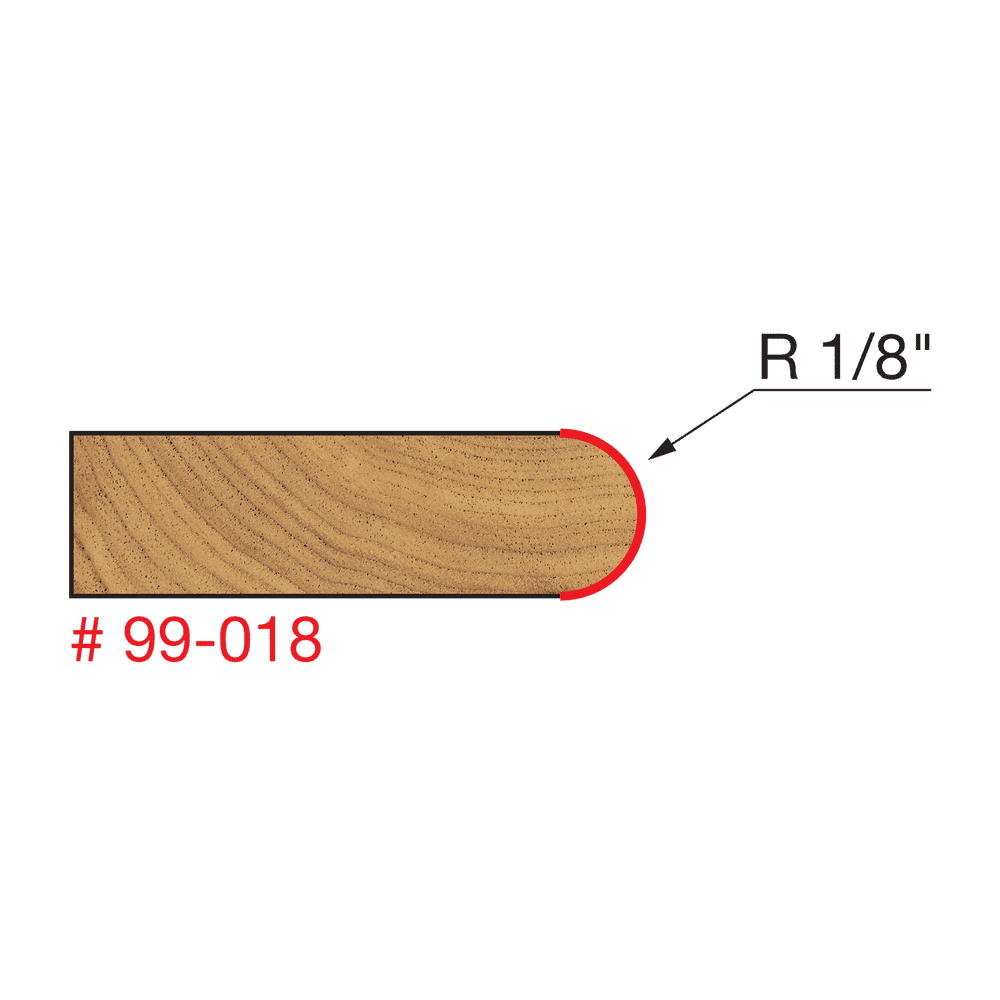 Freud 99-018 1/8" Radius Canoe Joint Bit - Edmondson Supply