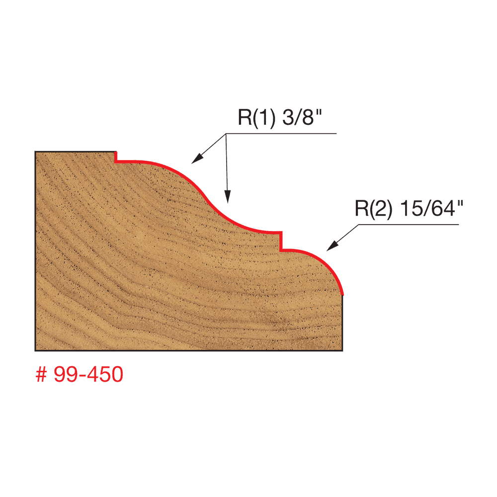 Freud 99-450 2‑1/2" Table Edge & Handrail Bit - Edmondson Supply
