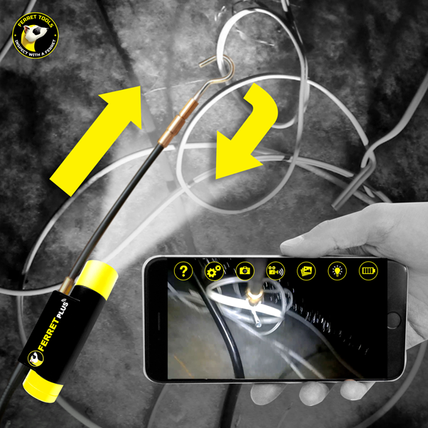 Rack-A-Tiers 99330 Ferret Plus – Multipurpose Wireless Inspection Camera and Cable Pulling Tool - Edmondson Supply