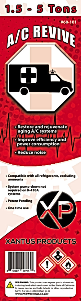 Xantus Products 60-101 A/C Revive Direct Inject AC System Performance Enhancer, 1.5 - 5 Tons