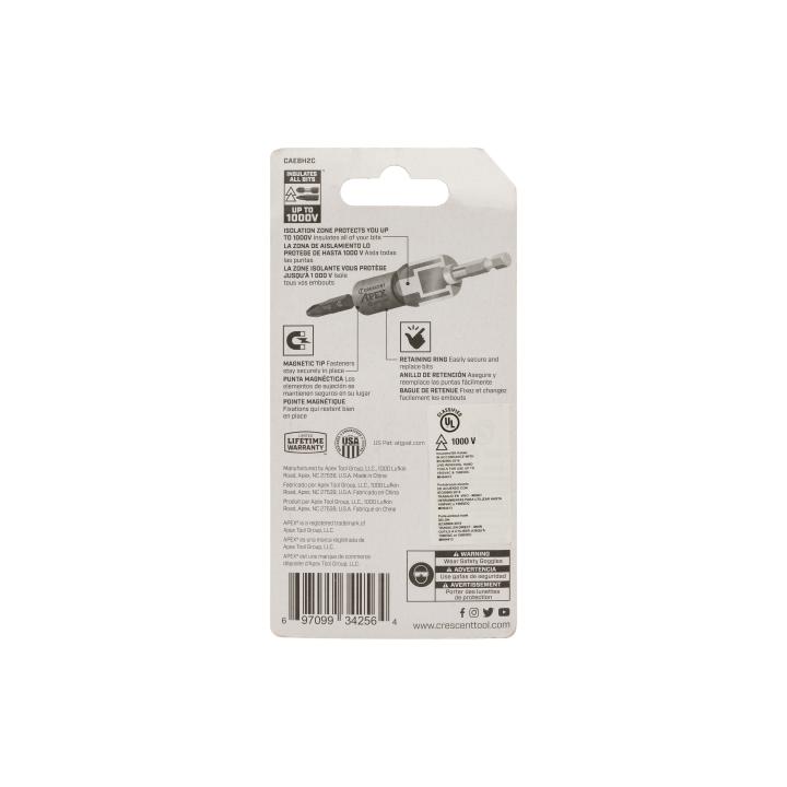 Crescent Tools CAEBH2C eSHOK-GUARD™ Magnetic Isolated Bit Holder 1/4" x 3" - Edmondson Supply