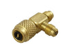 CPS Products AVT45 1/4″ SAE Male x 1/4″ SAE Female Knurl x 1/4″ SAE Male Brass T Adapter (3-Pack) - Edmondson Supply