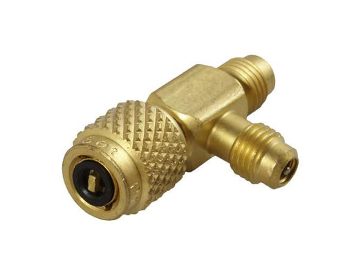 CPS Products AVT45 1/4″ SAE Male x 1/4″ SAE Female Knurl x 1/4″ SAE Male Brass T Adapter (3-Pack) - Edmondson Supply