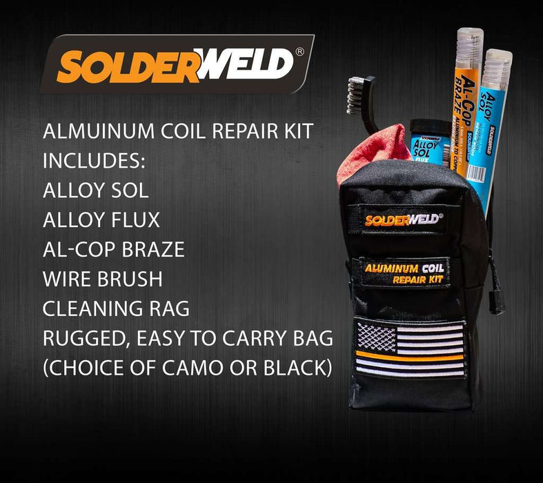 SolderWeld SW-ACRTB HVAC Aluminum Coil Repair Kit - Black Tech Bag - Edmondson Supply