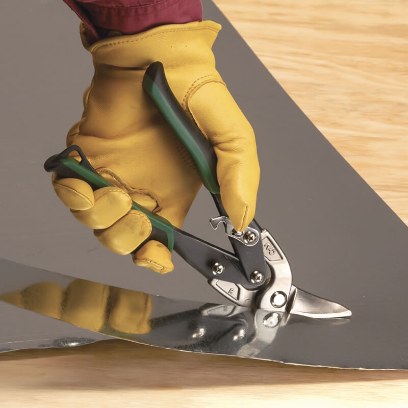 Malco Tools AV7 Offset Aviation Snip with Power-Fit™ Hand Grips - Right Cutting - Edmondson Supply