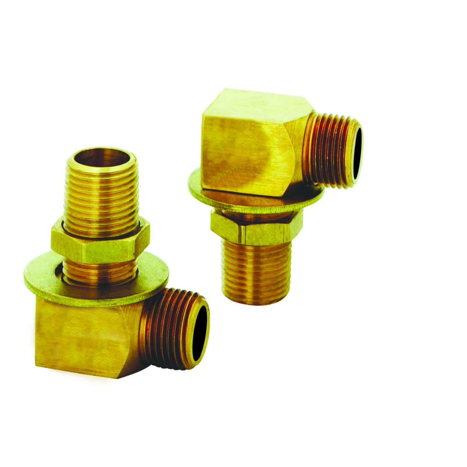 T&S Brass B-0230-K Installation Kit, 1/2" NPT Nipple, Lock Nut & Washer, Short Elbow (1/2" NPT Female x Male) (Two Sets Included per Kit) - Edmondson Supply
