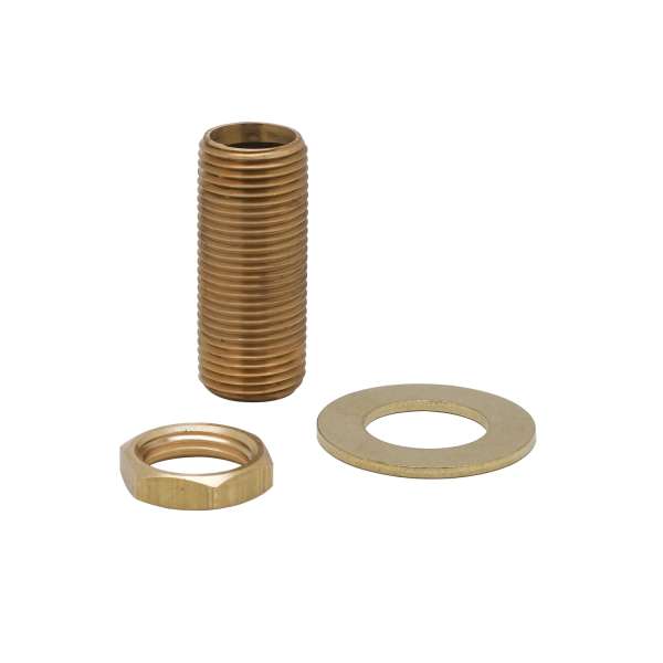 T&S Brass B-0425-M Supply Nipple Kit, 1/2" NPT x 2" Long (Qty2) - Edmondson Supply