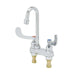 T&S Brass B-0892 Medical Faucet, 4" Deck Mount, Swivel/Rigid Gooseneck, 2.2 GPM Aerator, 4" Wrist-Action Handles - Edmondson Supply