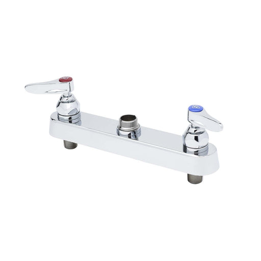 T&S Brass B-1120-LN Workboard Faucet, Deck Mount, 8" Centers, Lever Handles, Less Nozzle - Edmondson Supply