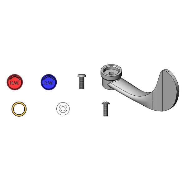 T&S Brass B-WH4-K 4" Wrist-Action Handles & Eterna Parts Kit - Edmondson Supply