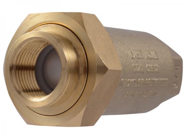Cash Acme BF13434 Type BF1 3/4" FNPT Dual Check Valve, Threaded Union Inlet - Edmondson Supply