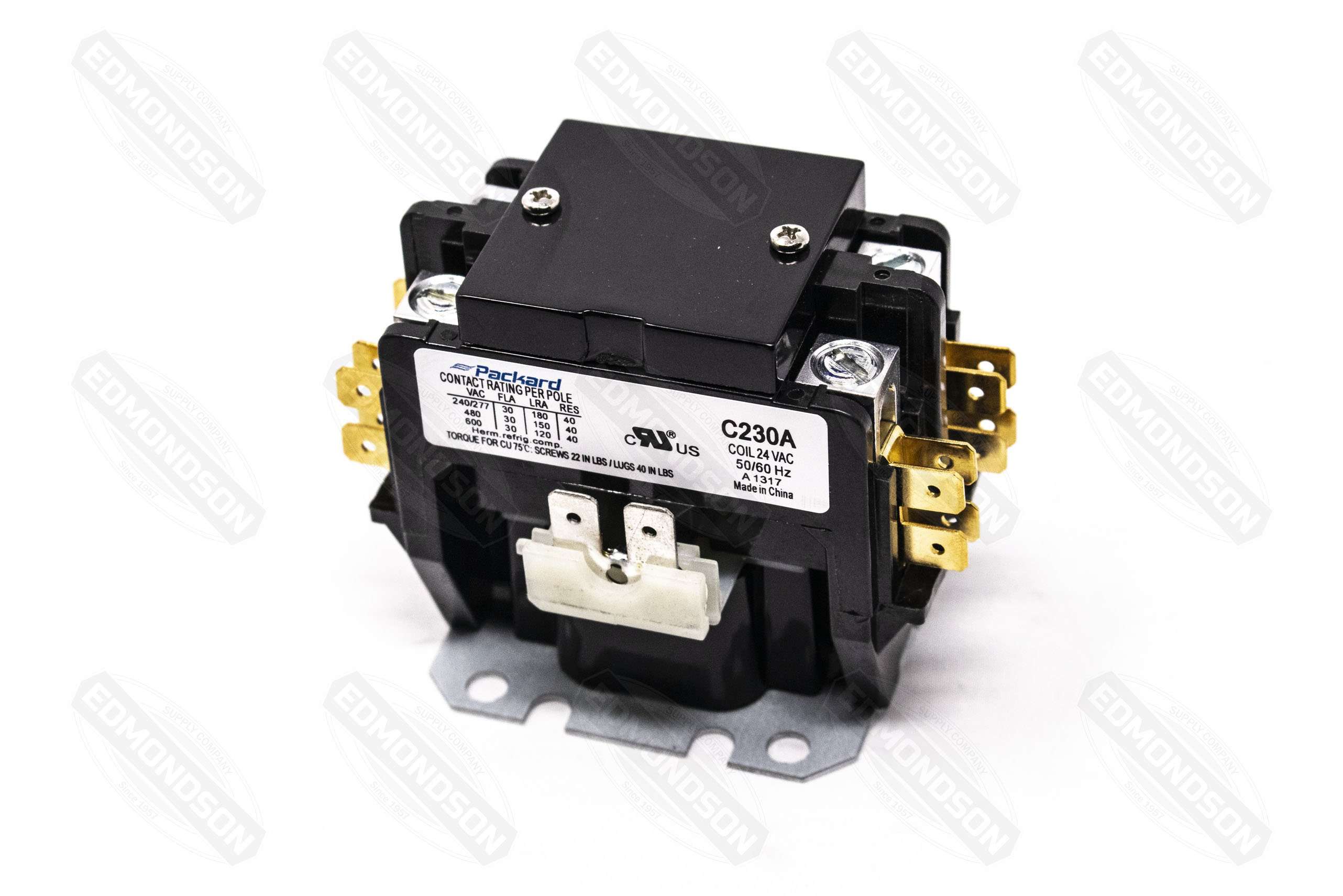 Packard C230A Contactor 2 Pole 30 Amps 24 Coil Voltage - Edmondson Supply