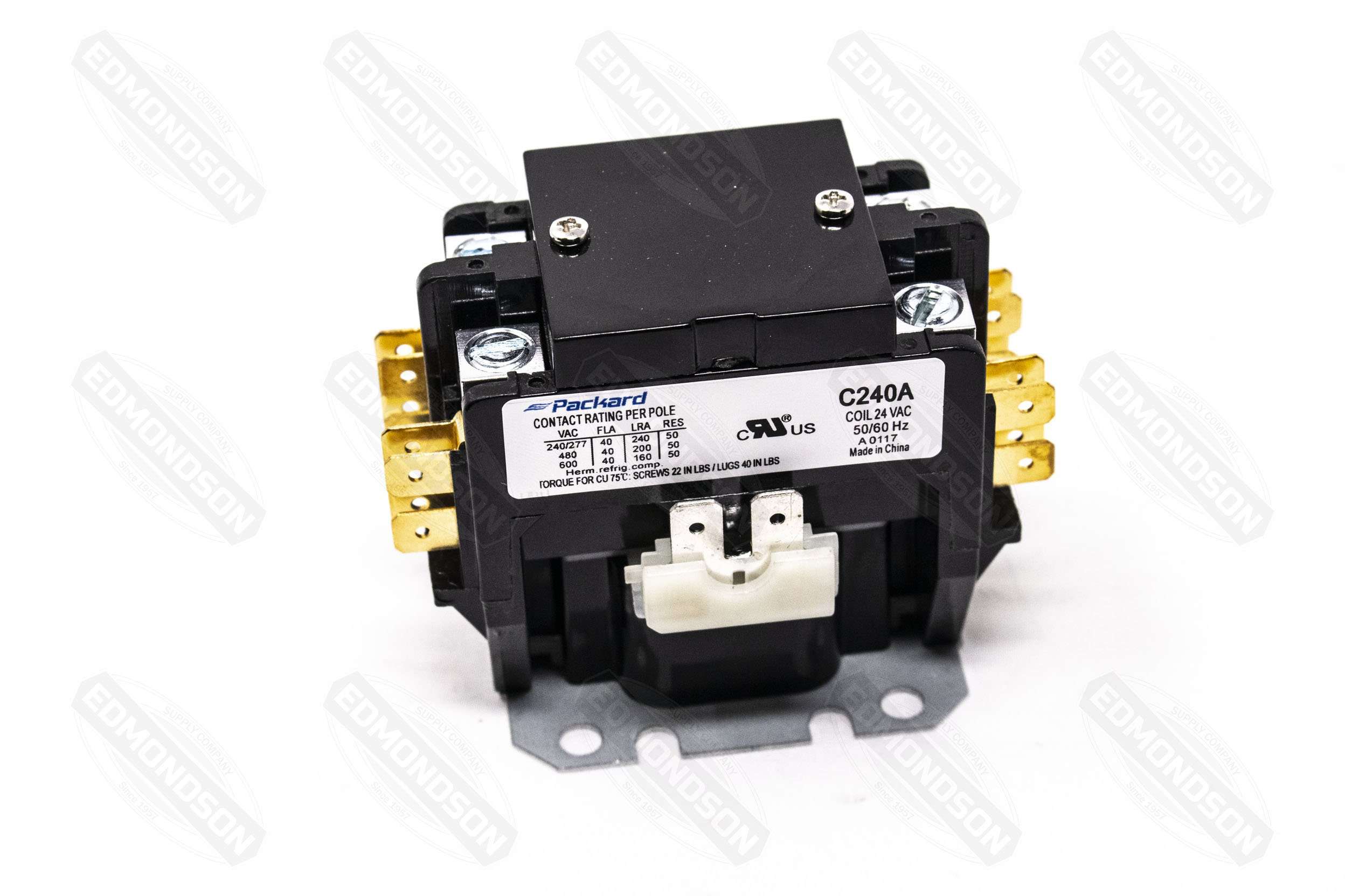 Packard C240A Contactor 2 Pole 40 AMPS 24 Coil Voltage - Edmondson Supply