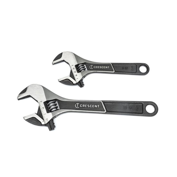 Crescent Tools ATWJ2610VS 2 Pc. Wide Jaw Adjustable Wrench Set 6" & 10"