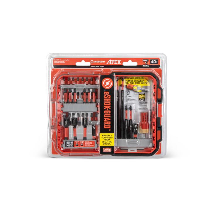 Crescent Tools CAESET-40 40 Pc. eSHOK-GUARD™ alphaCASE™ Set - Edmondson Supply