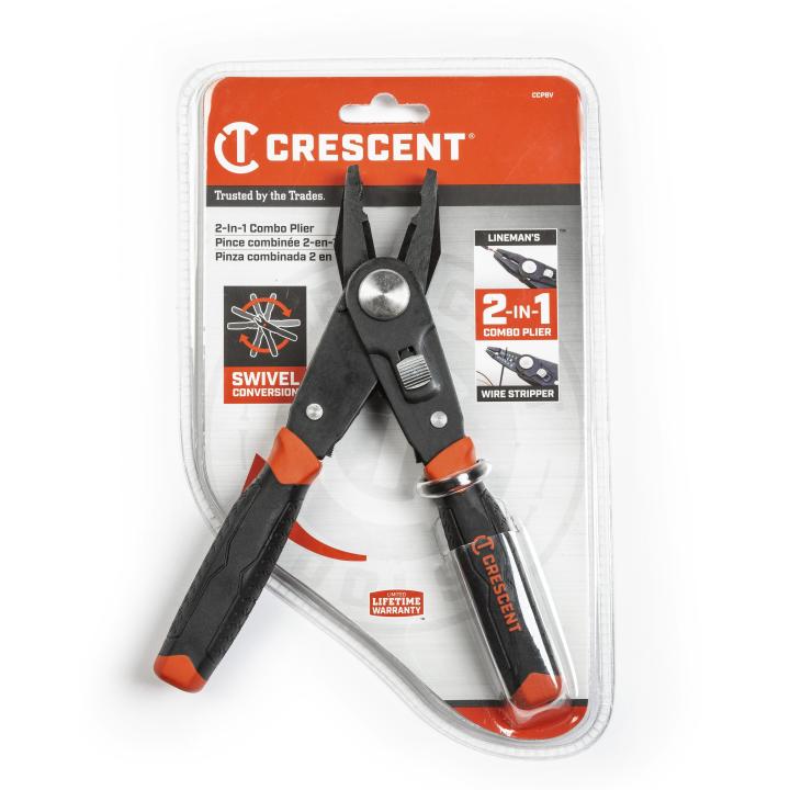 Crescent Tools CCP8V 2-in-1 Combo Dual Material Linesman's Pliers and Wire Stripper - Edmondson Supply