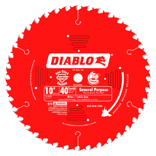 Diablo Tools D1040X 10 in. x 40 Tooth General Purpose Saw Blade - Edmondson Supply