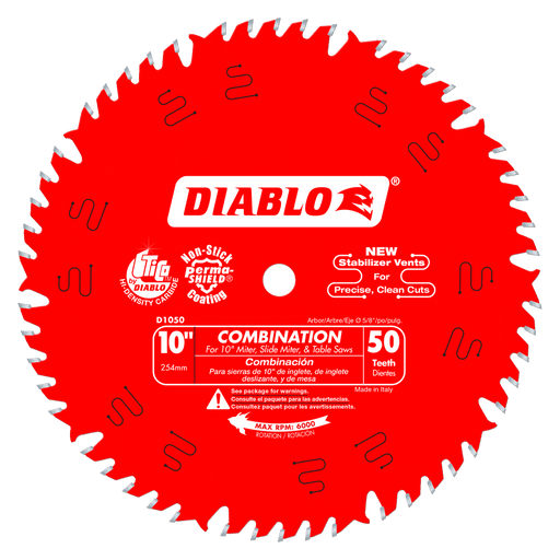 Diablo Tools D1050X 10 in. x 50 Tooth Combination Saw Blade - Edmondson Supply