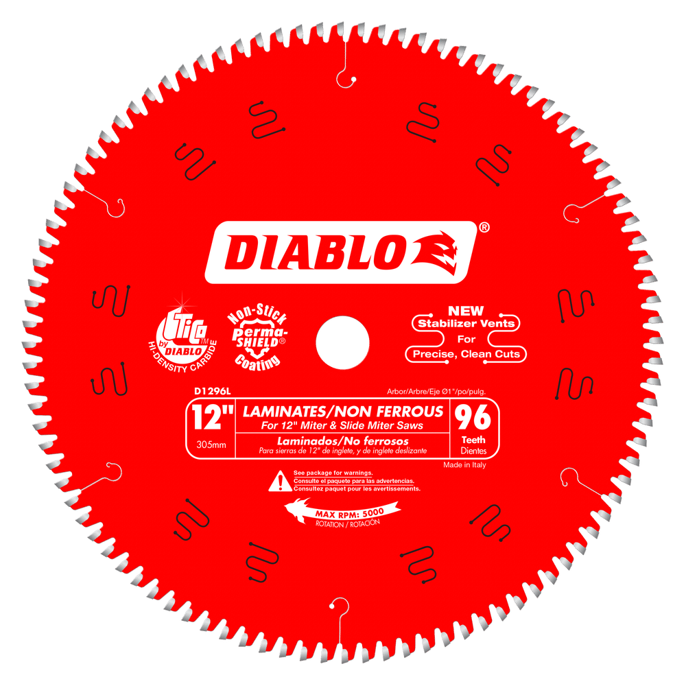 Diablo Tools D1296L 12 in. x 96 Tooth Laminate / Aluminum Saw Blade