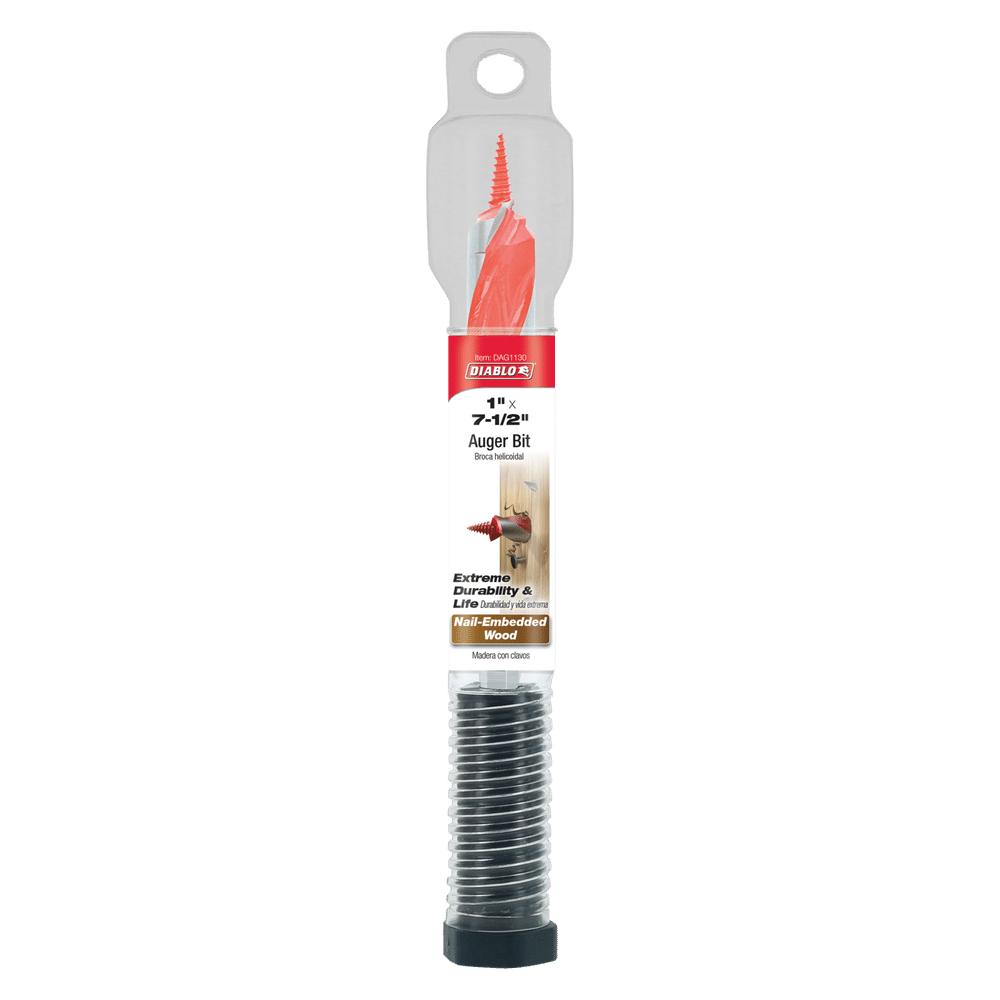 Diablo Tools DAG1130 1" x 7-1/2" Auger Bit for Wood & Nail-Embedded Wood - Edmondson Supply