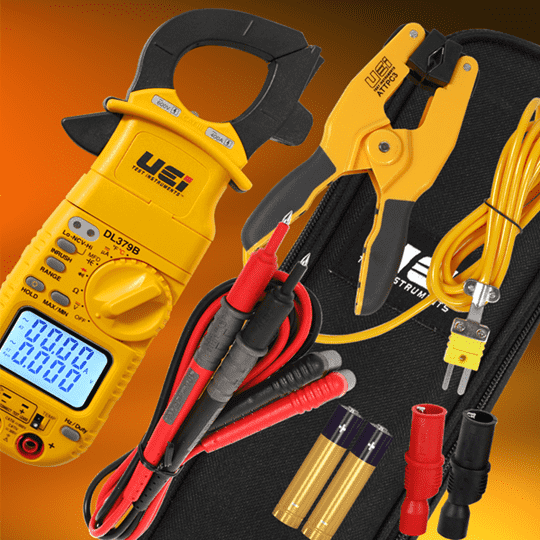 UEi DL379BCOMBO HVAC/R Clamp Meter w/ ATTPC3 Pipe Clamp Adapter and Dual NCV - Edmondson Supply