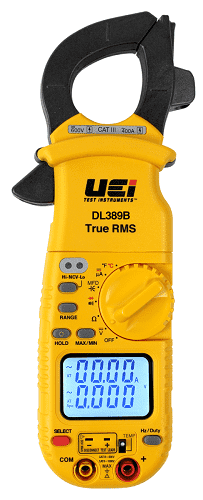 UEi DL389B TRMS Dual Display Clamp Meter with Temperature - Edmondson Supply