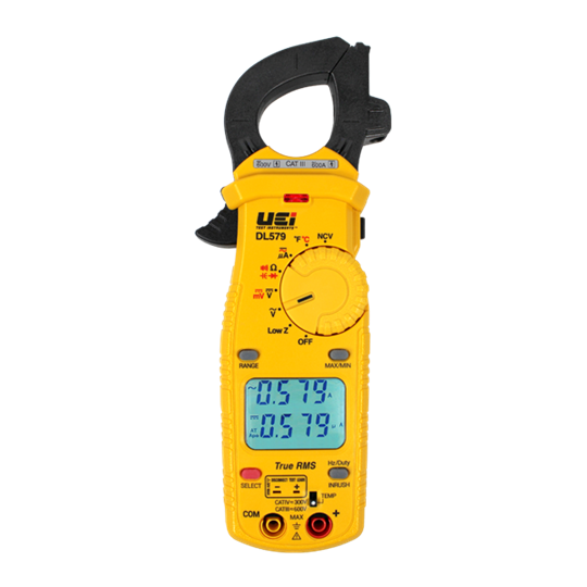 UEi DL579 600A True-RMS Dual Display HVAC/R Clamp Meter w/ Temperature & Capacitance - Edmondson Supply